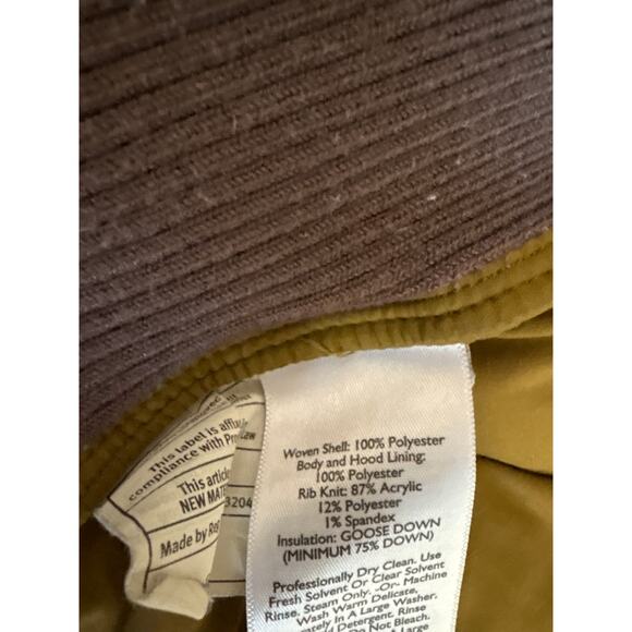 Eddie Bauer Skyliner Down Jacket Purple Gold Hooded Vintage M Small - Picture 3 of 5